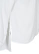 Solid colour shirt with v-neck, Bright White, Packshot image number 3