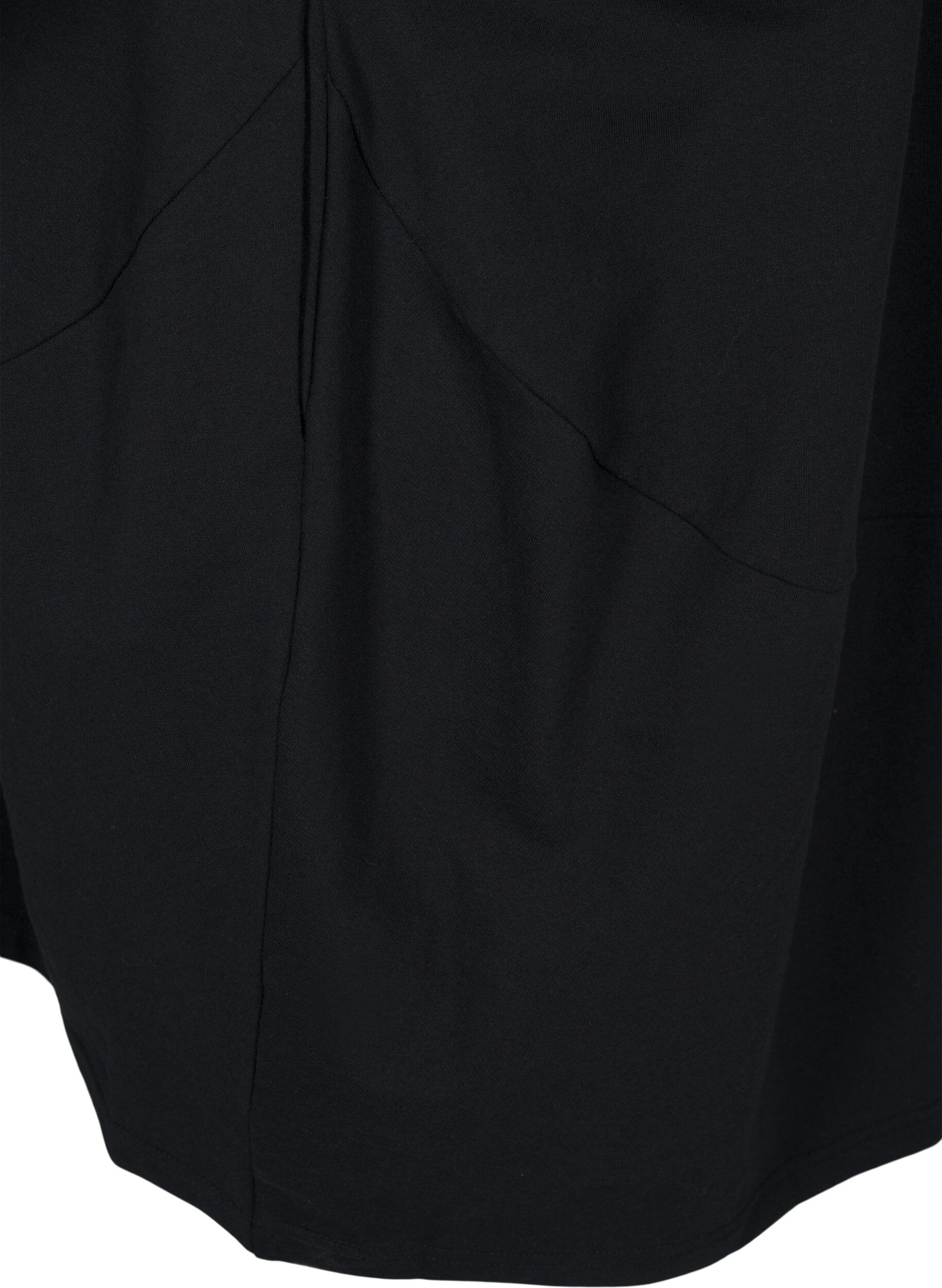 ZizzifashionCotton dress with balloon fit, Black, Packshot image number 4