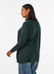 Knitted blouse in cotton-viscose blend, Green, Model image number 2