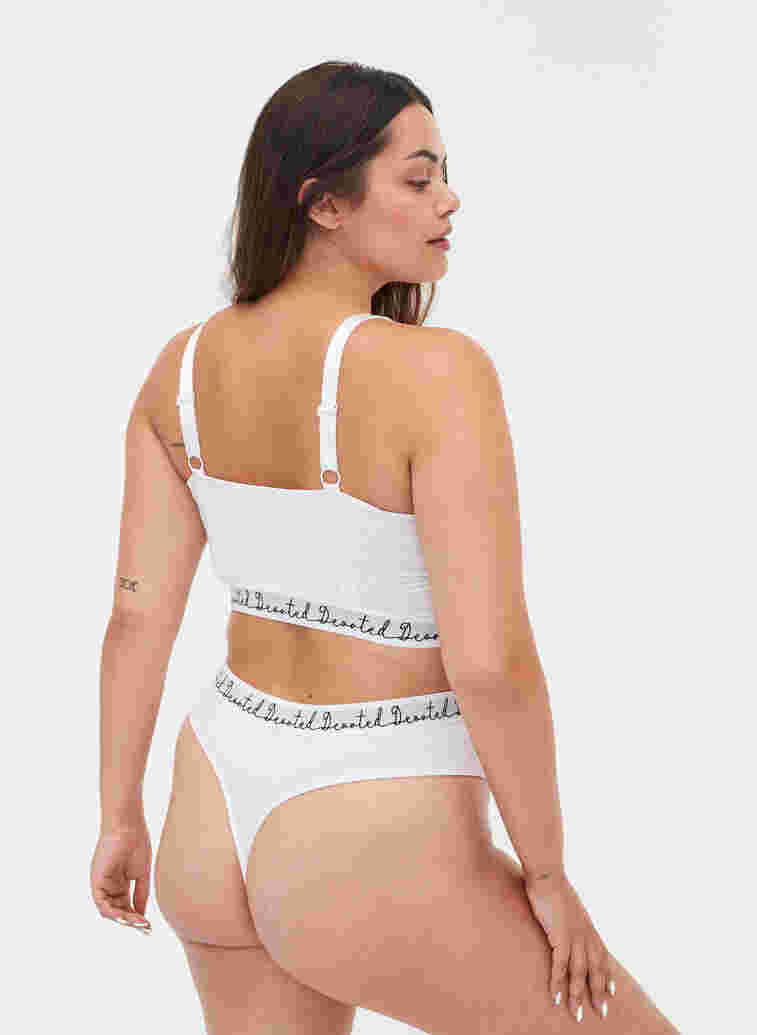 Cotton bra with adjustable straps, Bright White, Model