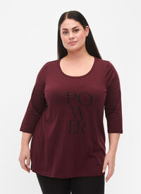 Cotton t-shirt with 3/4 sleeves, Port Royal, Model