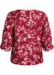 Blouse with V-neck and 3/4-sleeves, Red, Packshot image number 1