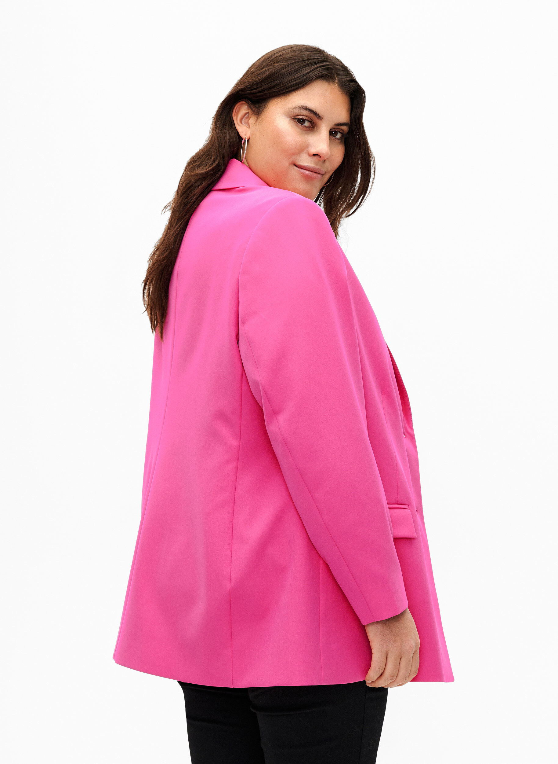 Zizzifashion Classic blazer with button fastening, Pink Yarrow, Model image number 1