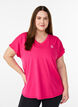 Short sleeve sport t-shirt with v-neck, Pink, Model image number 0