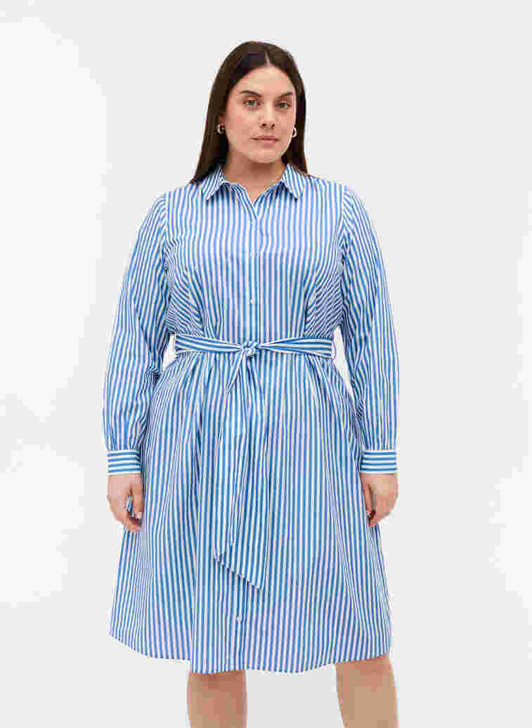 Striped shirt dress in cotton, Regatta, Model image number 0