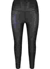Cropped printed training tights