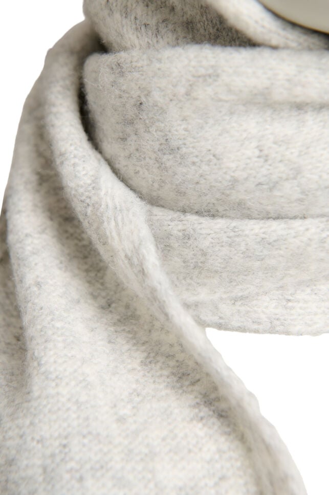 Knitted hooded scarf, Grey, Packshot image number 2