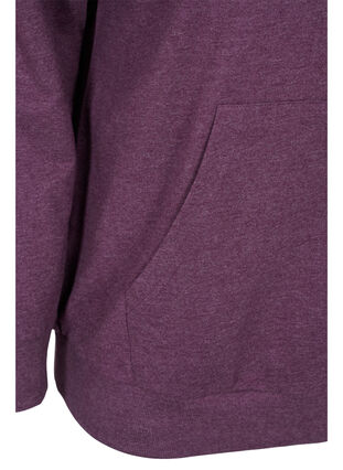 Hooded sweatshirt with zip, Blackberry Wine, Packshot image number 3