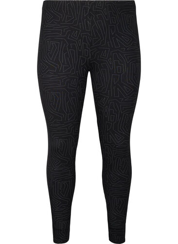Viscose leggings with print, Black Art, Packshot image number 0