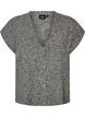 Knitted vest with V-neck and decorative buttons, Grey, Packshot image number 0