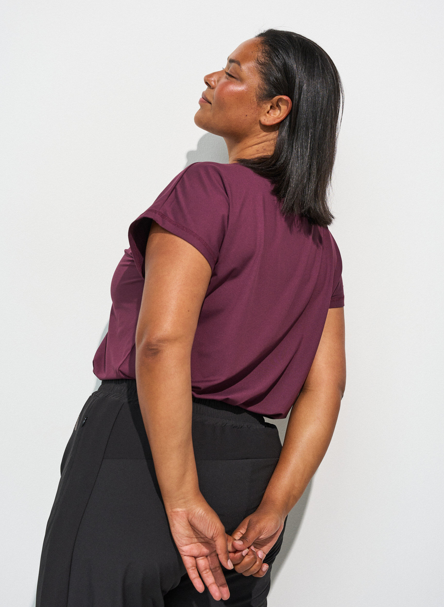 ZizzifashionSolid-coloured training T-shirt, Red, Model image number 2