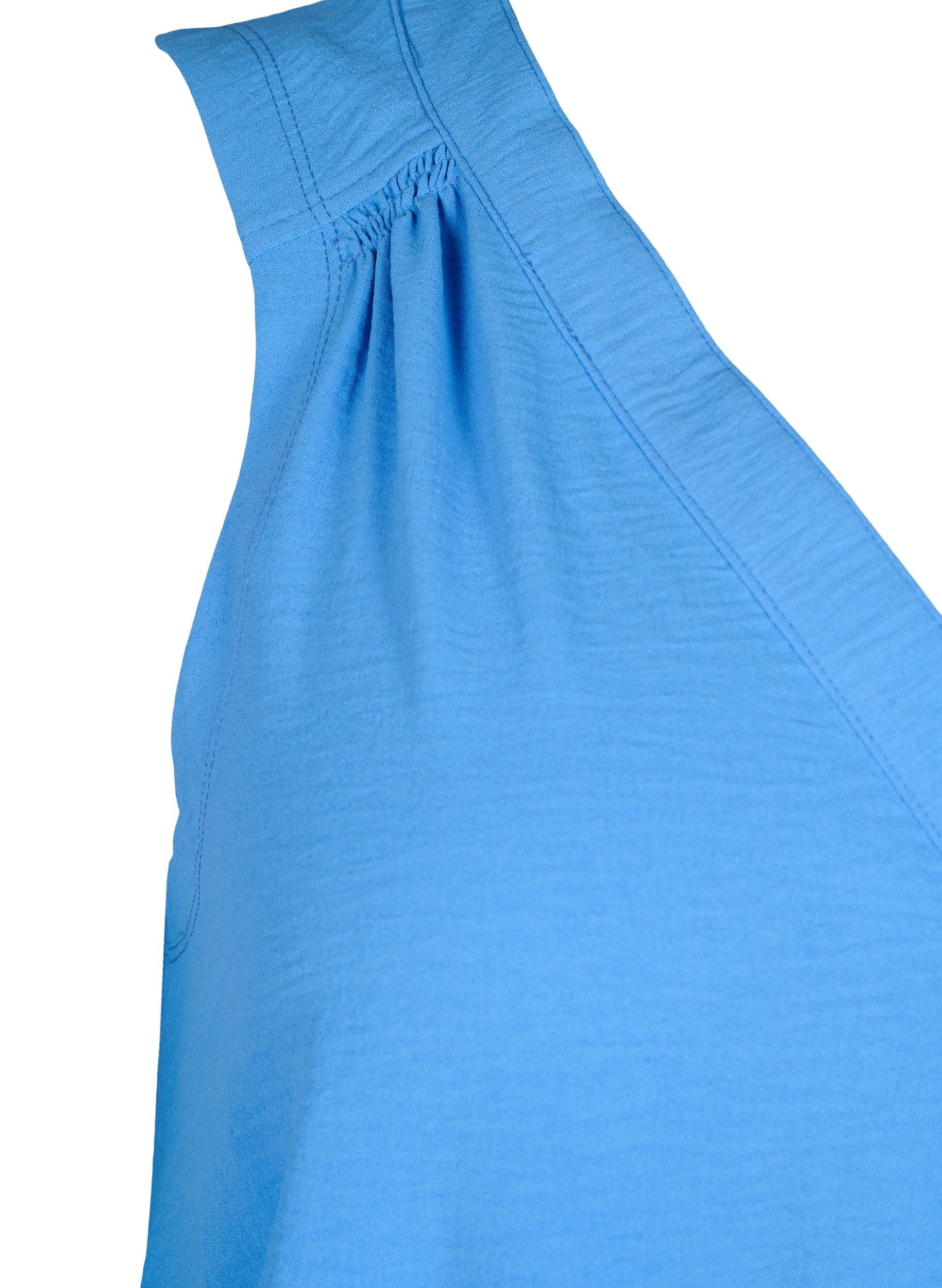 ZizzifashionSleeveless top with wrinkle details, Blue, Packshot image number 3