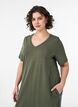 Midi T-shirt dress with a V-neck, 2151, Model image number 2