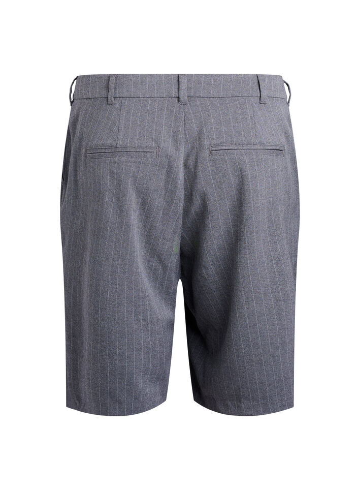 Pinstriped Bermuda shorts with a loose fit, Dark Grey, Packshot image number 1