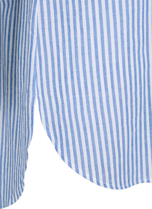 Striped tunic with v neck and buttons, Surf the web Stripe, Packshot image number 3
