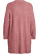 Long ribbed cardigan with an open front, Rose, Packshot image number 1
