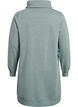 FLASH - Short sweatshirt dress with high collar and pockets, Green, Packshot image number 1