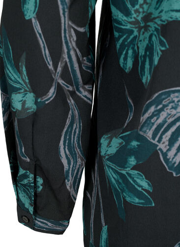 FLASH - Long sleeve blouse with print, Black Scarab Flower, Packshot image number 3