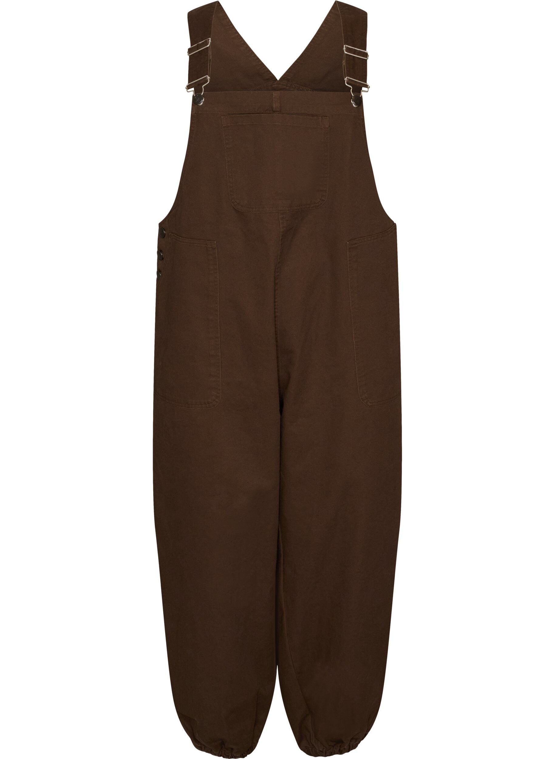 ZizzifashionDungarees with balloon effect and adjustable straps, Brown, Packshot image number 0