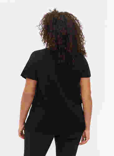 Sports t-shirt with print, Black w. LFT, Model image number 1