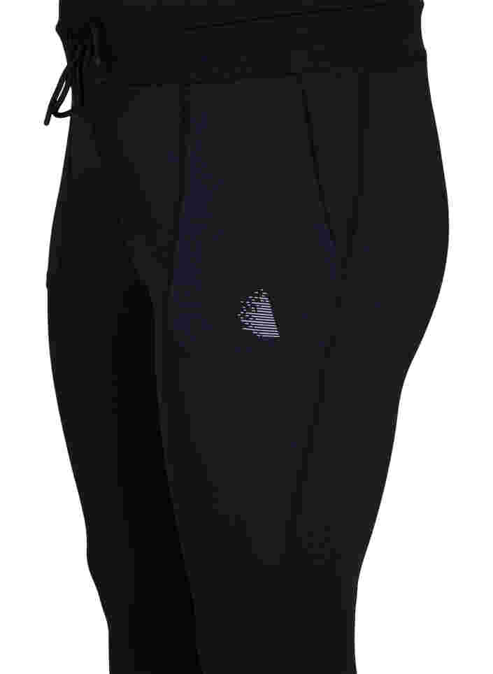 	 7/8 tights with pockets and adjustable drawstring, Black, Packshot image number 2