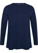 Basic jersey blouse with long sleeves, Blue, Packshot image number 0