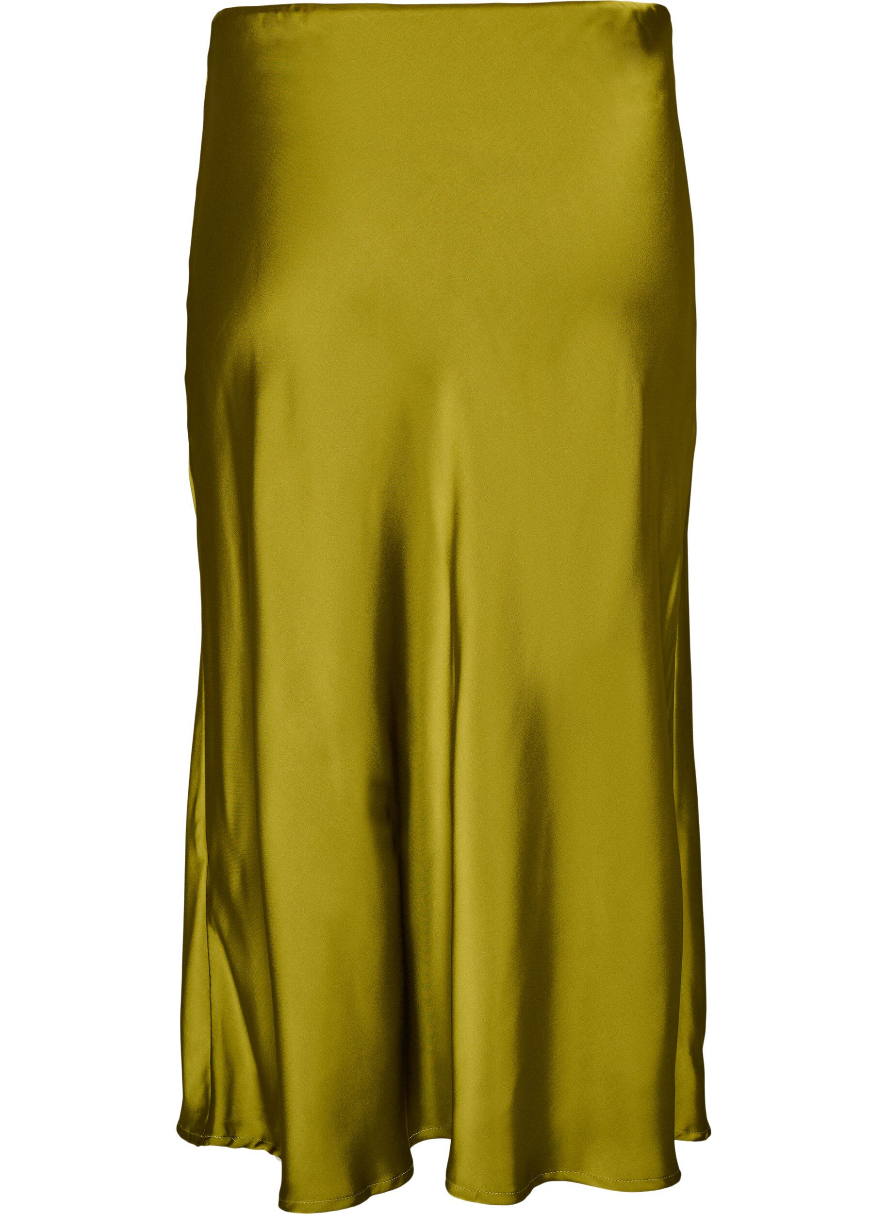 ZizzifashionSatin midi skirt, Green, Packshot image number 1