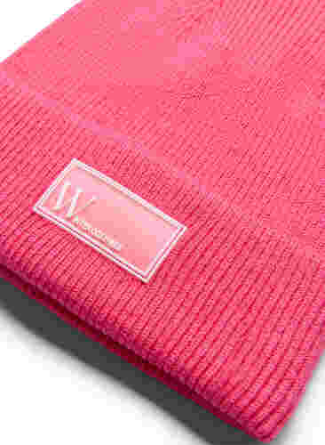 Knit beanie, Fandango Pink, Packshot image number 2