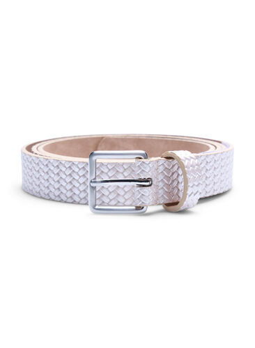Belt with braided look, Mother Of Pearl, Packshot image number 0