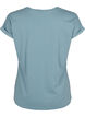 Short sleeved cotton blend t-shirt, Blue, Packshot image number 1