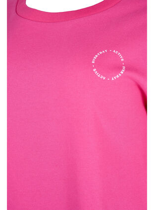 Printed cotton sweatshirt, Fuchsia Purple, Packshot image number 2