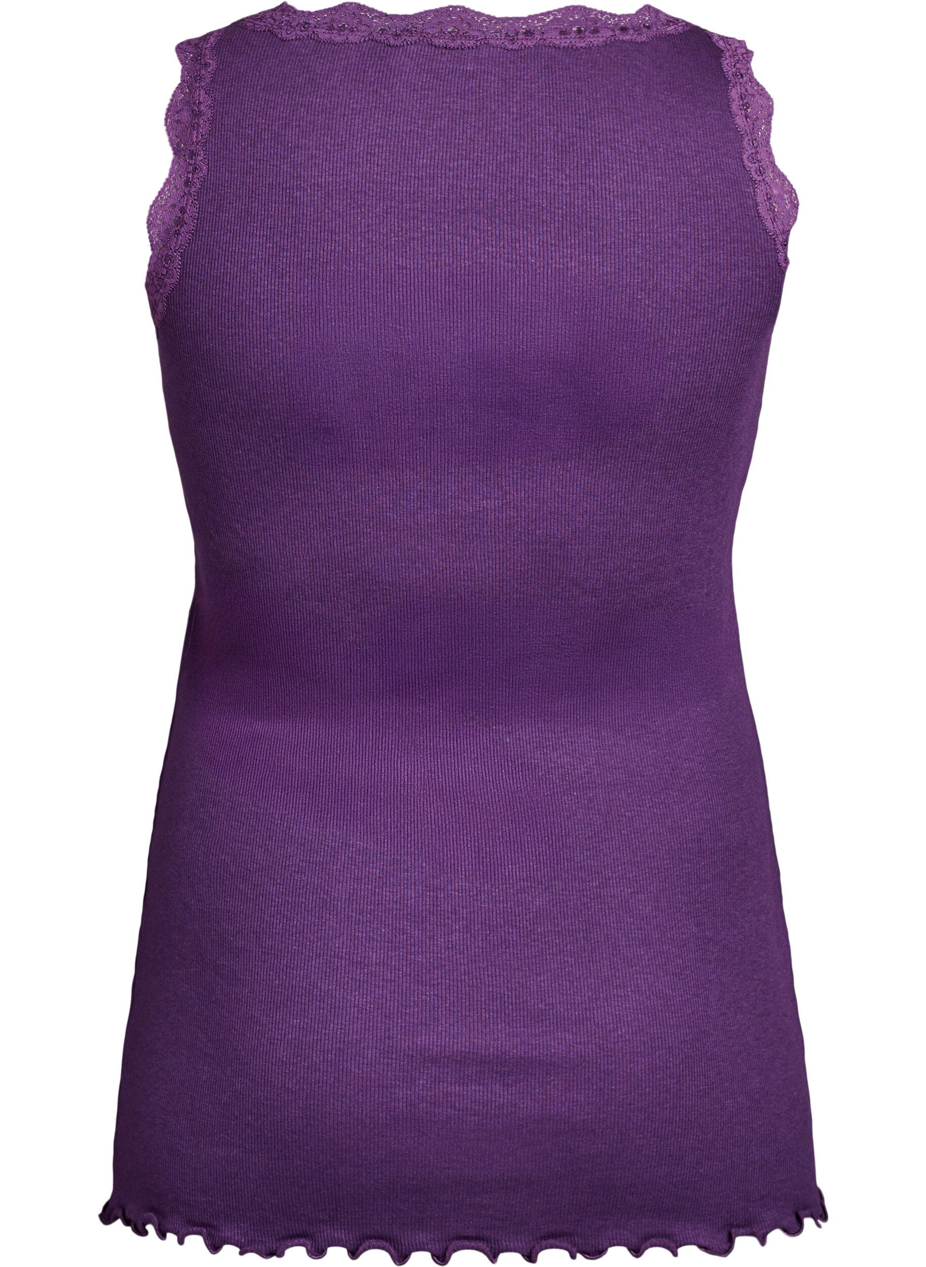 ZizzifashionTop with lace trim, Purple, Packshot image number 1