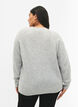 Melange pullover with pearl buttons, Light Grey Melange, Model image number 1