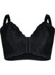 Lace bra with front closure, Black, Packshot image number 0