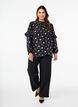 Floral blouse in lyocell, Black, Model image number 1