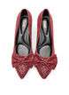 Glitter pump with bow, Red, Packshot image number 2