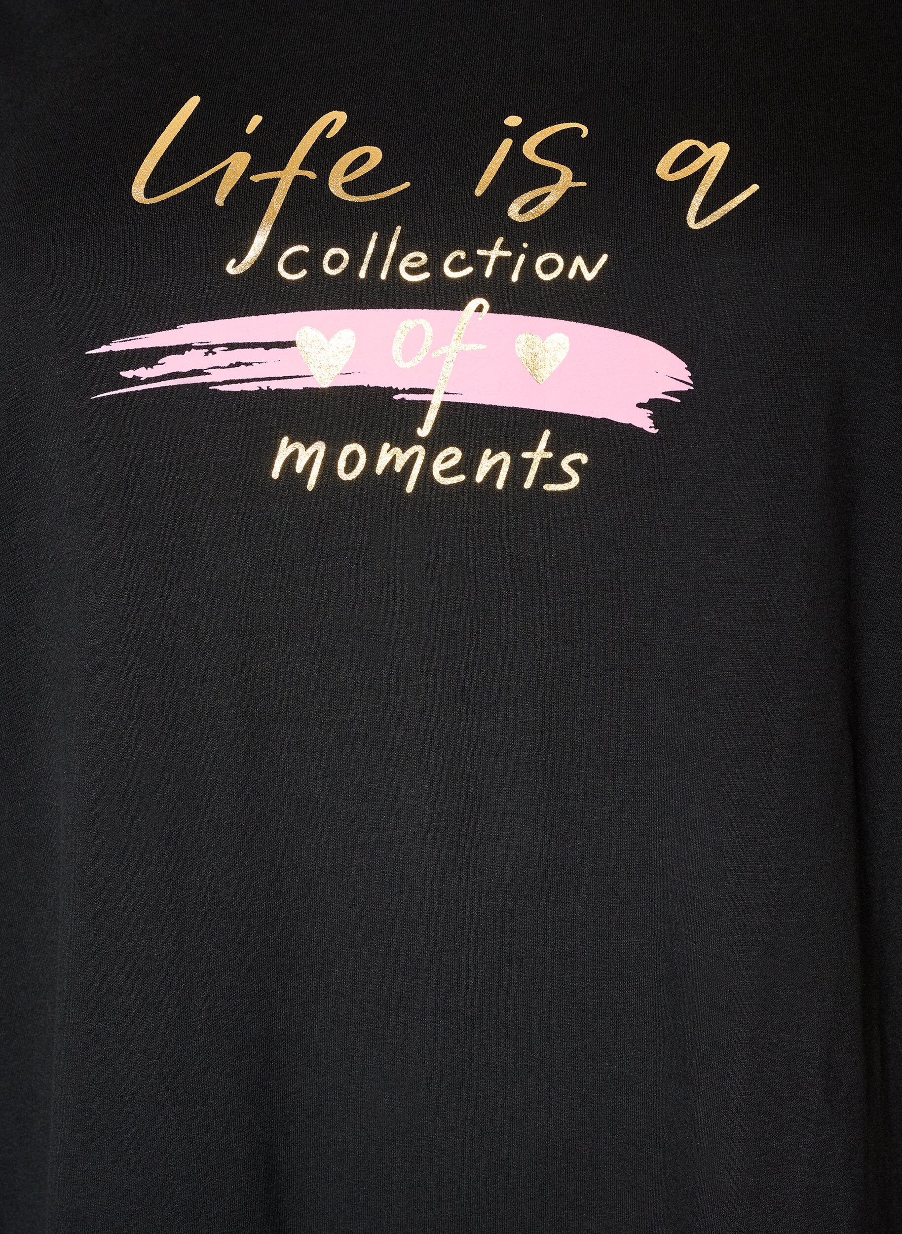 ZizzifashionT-shirt with motif, Black, Packshot image number 2