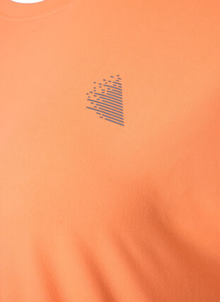 Short-sleeved workout t-shirt, Neon Orange, Packshot image number 2