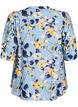Shirt blouse with pattern and half sleeves, Light Blue, Packshot image number 1