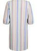 Short dress in linen and viscose with 3/4 sleeves, Blue, Packshot image number 1