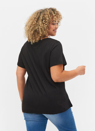 Short-sleeved cotton t-shirt, Black Change, Model image number 1