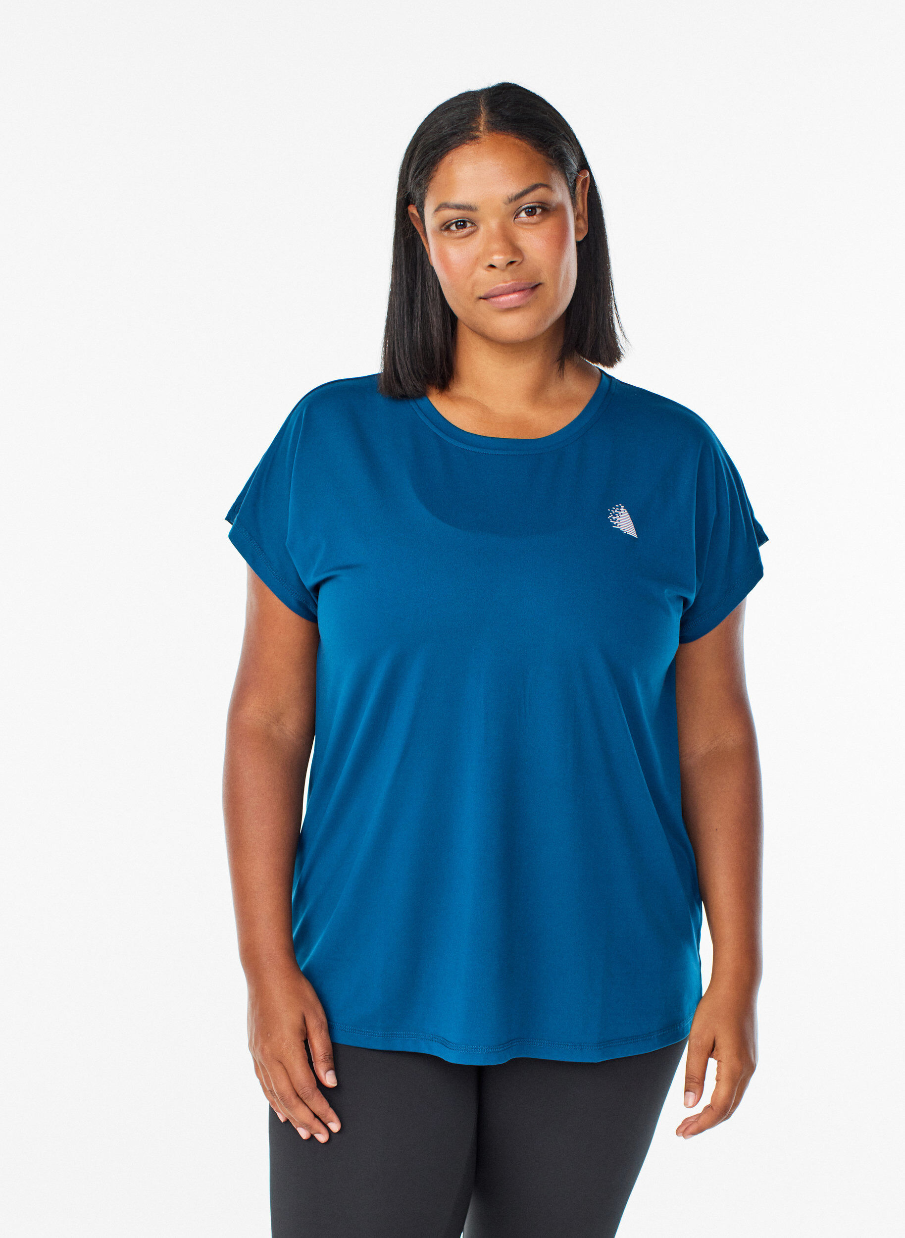 ZizzifashionSolid-coloured training T-shirt, Blue, Model image number 0