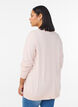 Long open-front knit cardigan with pockets, Rose, Model image number 2