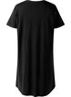 Short-sleeved nightgown in organic cotton, Black, Packshot image number 1