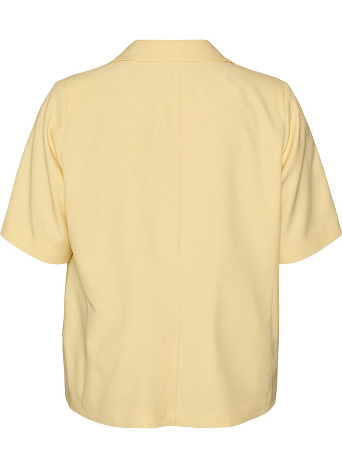 Blazer with short sleeves and lapels, Yellow, Packshot image number 1