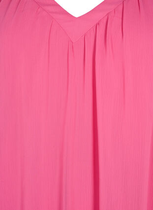  Plain top with batwing sleeves and V-neck, Shocking Pink, Packshot image number 2