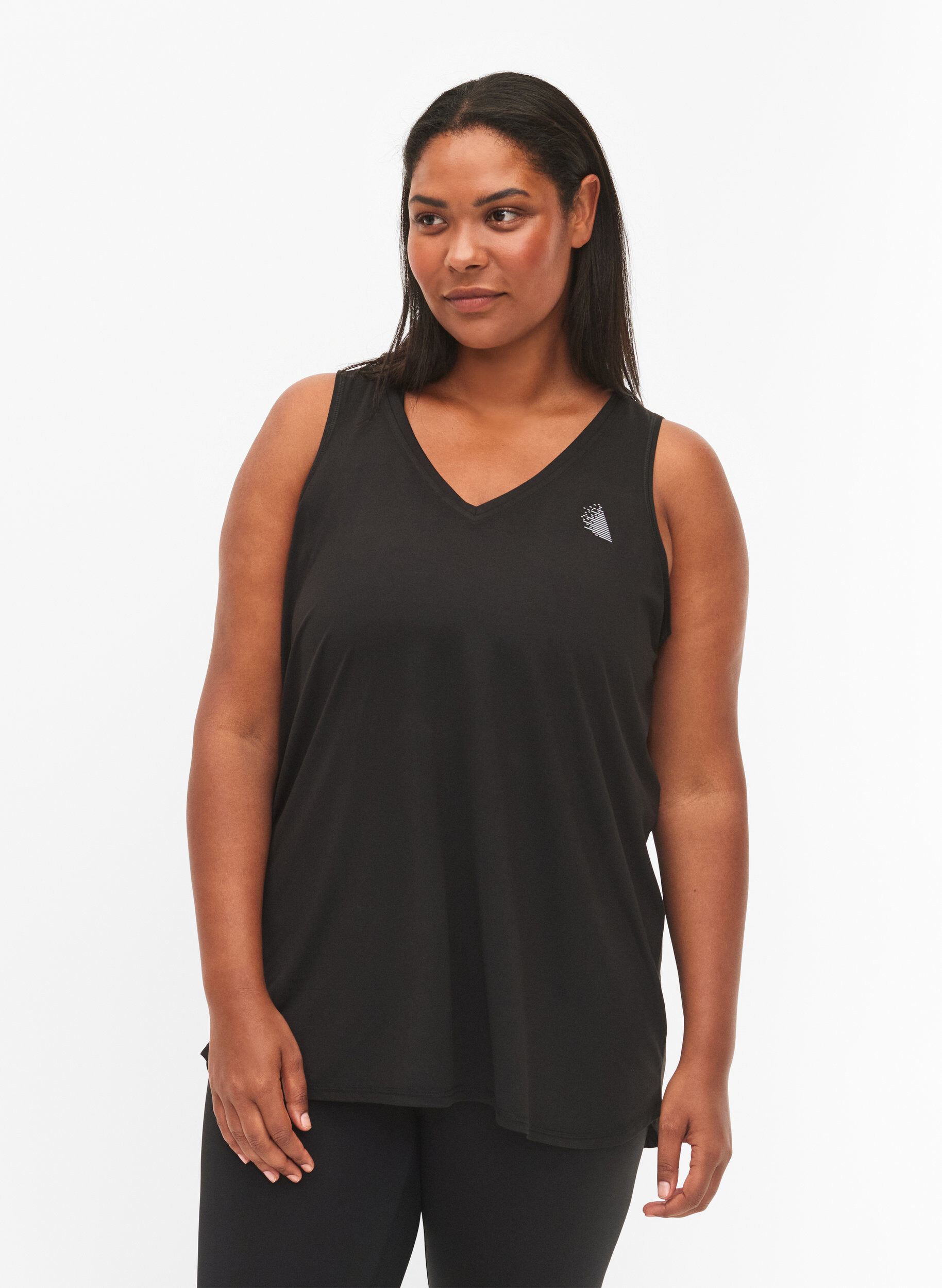Zizzifashion Sports top with V-neck, Black, Model image number 0