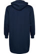 Long hoodie with zip and pockets, Blue, Packshot image number 1