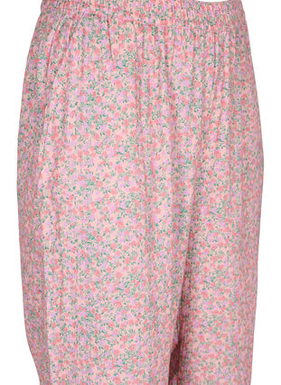 Cotton pyjama bottoms with floral print, Powder Pink, Packshot image number 2