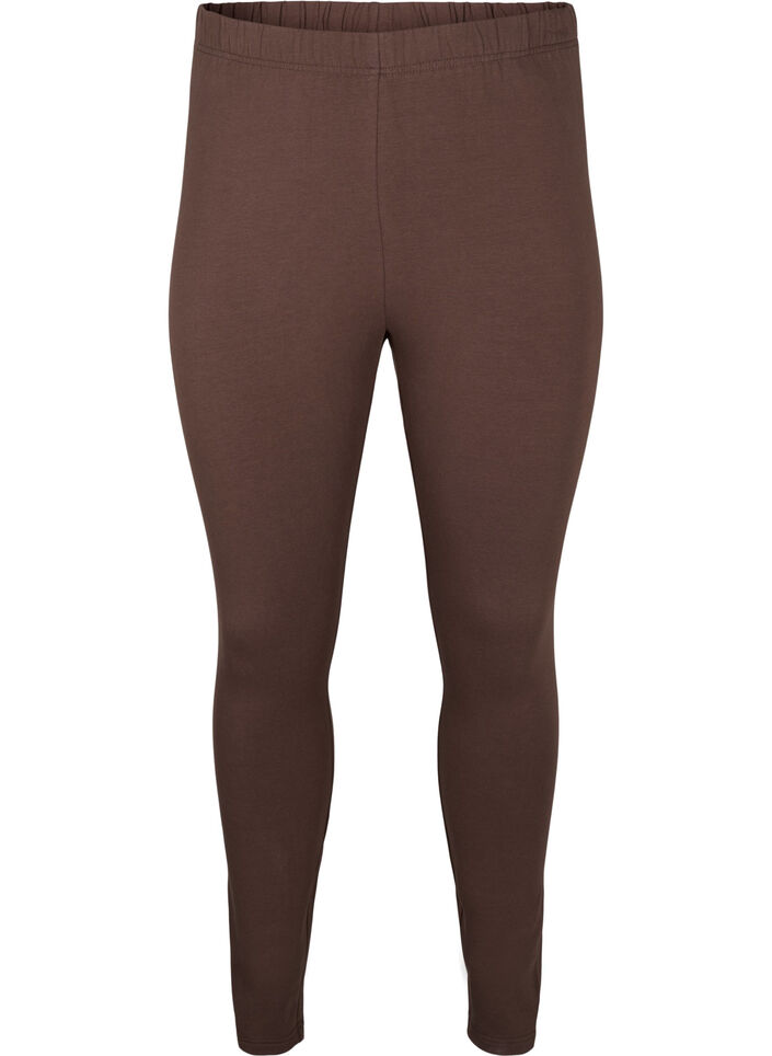 Cotton leggings with lining, Brown, Packshot image number 0